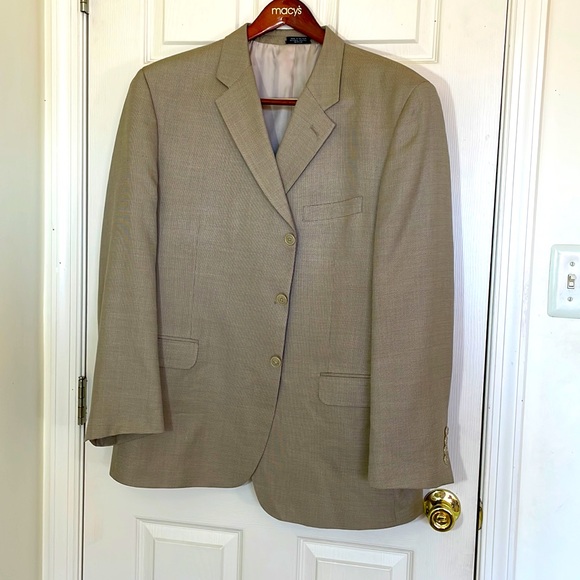 Jones New York Silk Blend Men’s Beige / Tan Blazer Size R 48 - Picture 1 of 6